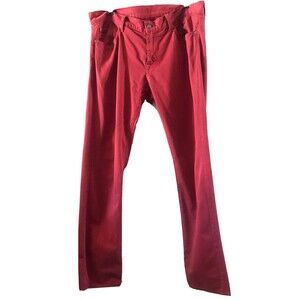 EUC 7 seven for all mankind 100% cotton slimmy jeans rusty red sz 36